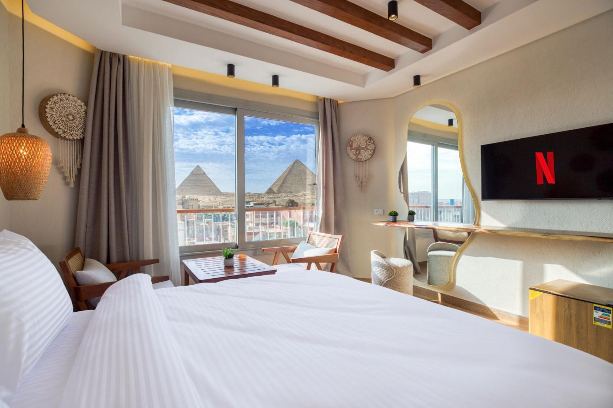 Galaxy Pyramids View Inn Kafrat al Jabal ภายนอก รูปภาพ